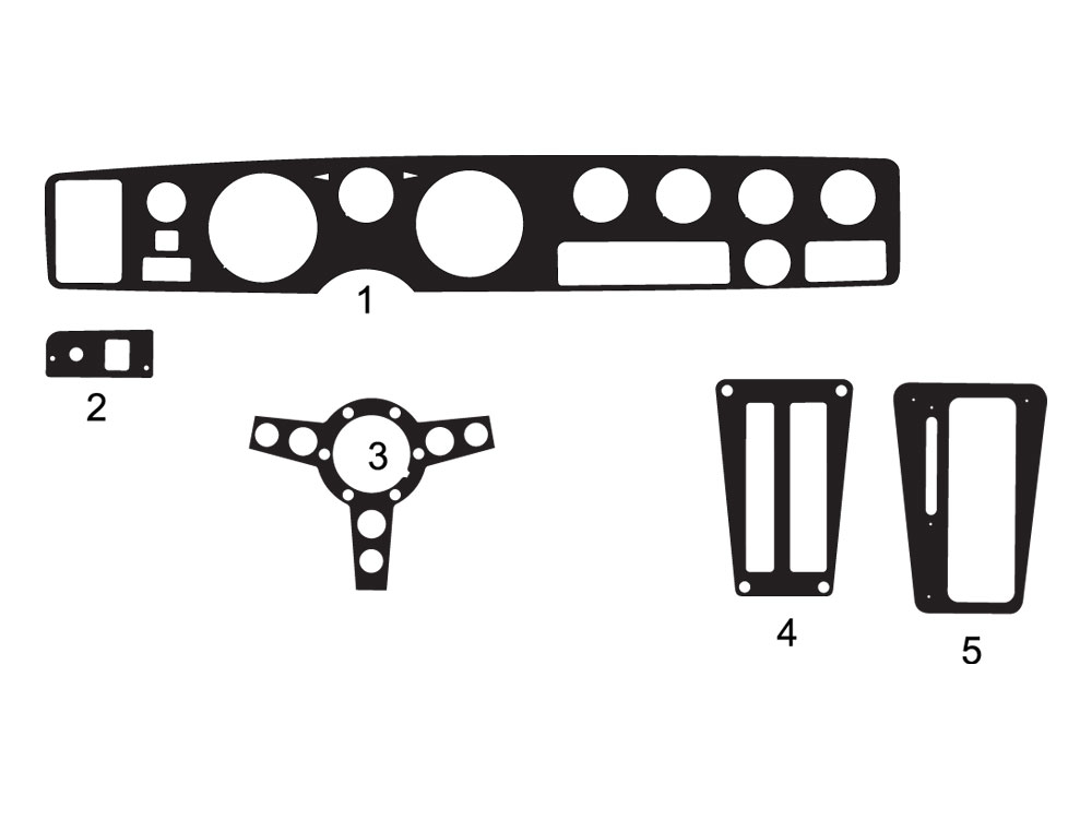 Pontiac Firebird 1971-1981 Dash Kit Diagram