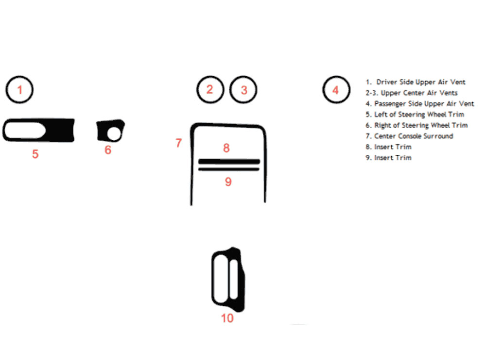 Pontiac Grand Am 1993-1998 Dash Kit Diagram