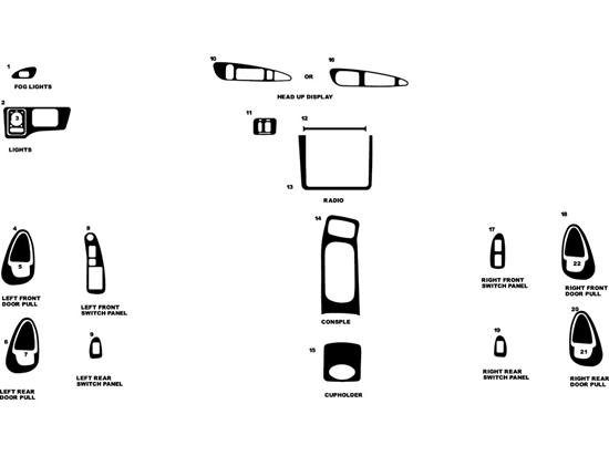 Pontiac Grand Prix 1997-2003 Dash Kit Diagram