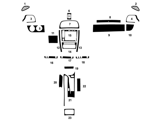 Porsche 911 2005-2012 Dash Kit Diagram