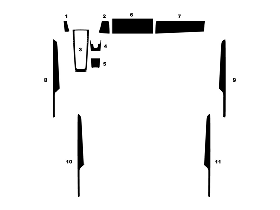 Porsche Macan 2019-2021 Dash Kit Diagram