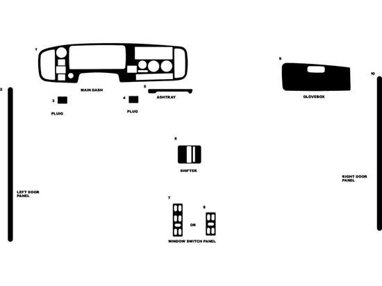 Saab 900 1987-1993 Dash Kit Diagram