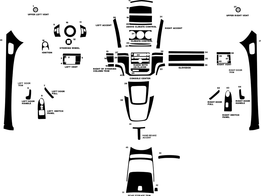 Saturn Sky 2007-2009 Dash Kit Diagram