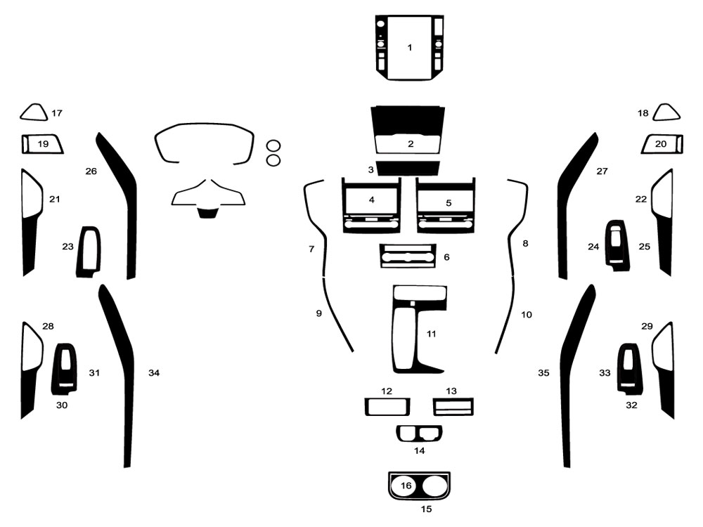 Subaru Ascent 2019-2024 Dash Kit Diagram