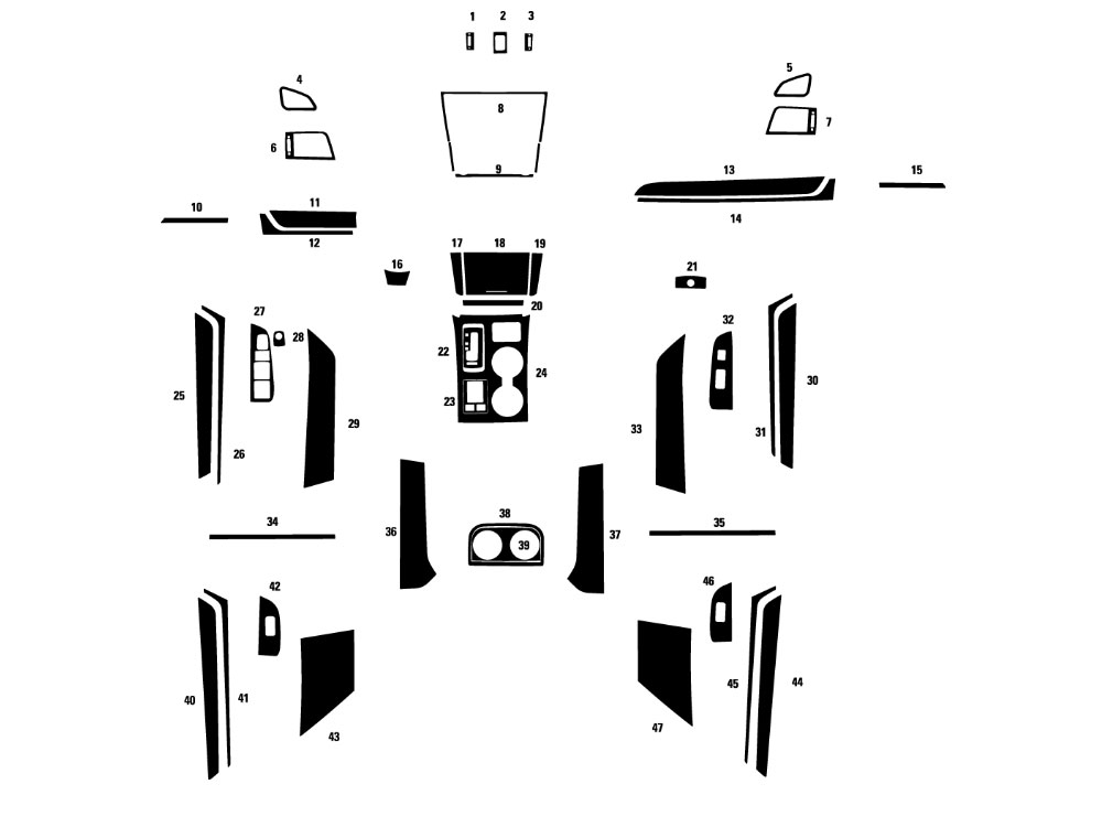 Subaru Outback 2018-2019 Dash Kit Diagram