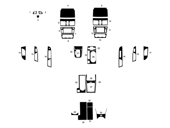 Subaru WRX 2018-2021 Dash Kit Diagram