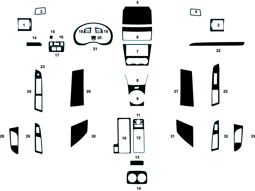 Subaru WRX 2015-2015 Dash Kit Diagram