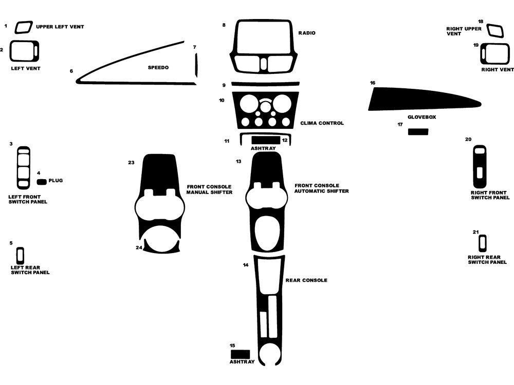 Suzuki Aerio 2002-2002 Dash Kit Diagram