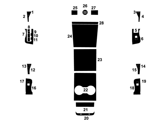 Tesla Model 3 2017-2020 Dash Kit Diagram