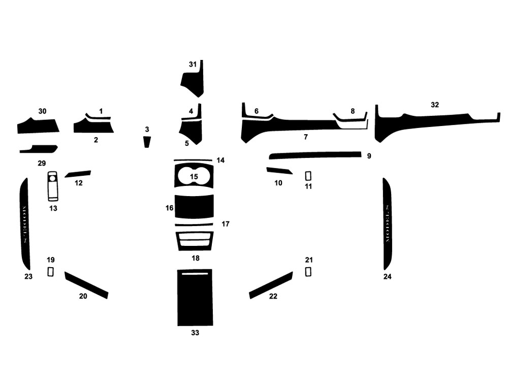 Tesla Model S 2012-2020 Dash Kit Diagram