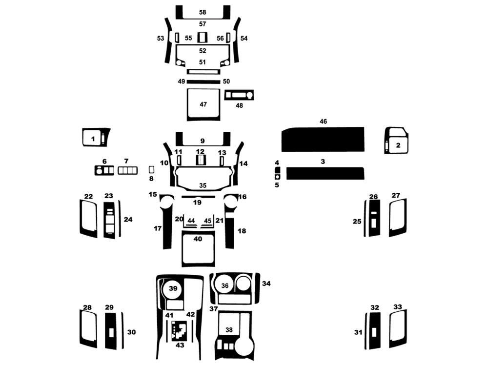 Toyota 4Runner 2014-2024 Dash Kit Diagram