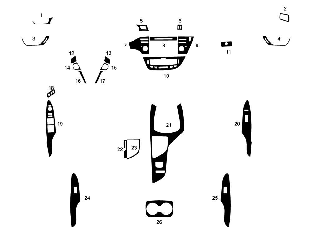 Toyota Avalon 2013-2019 Dash Kit Diagram