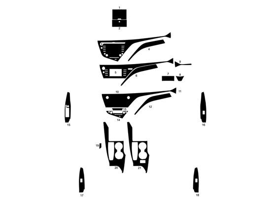 Toyota Camry 2018-2020 Dash Kit Diagram