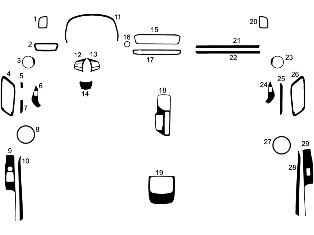 Toyota GR Supra 2020-2022 Dash Kit Diagram