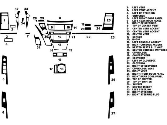 Toyota Prius V 2012-2017 Dash Kit Diagram