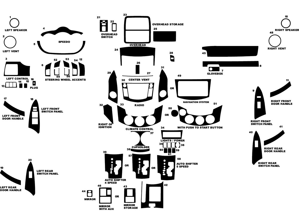 Toyota Rav4 2006-2012 Dash Kit Diagram