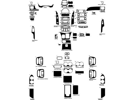 Toyota Sienna 2004-2010 Dash Kit Diagram