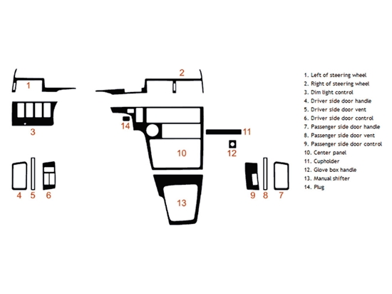 Toyota Supra 1990-1992 Dash Kit Diagram