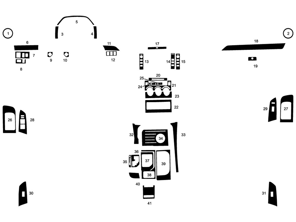 Toyota Tundra 2014-2021 Dash Kit Diagram