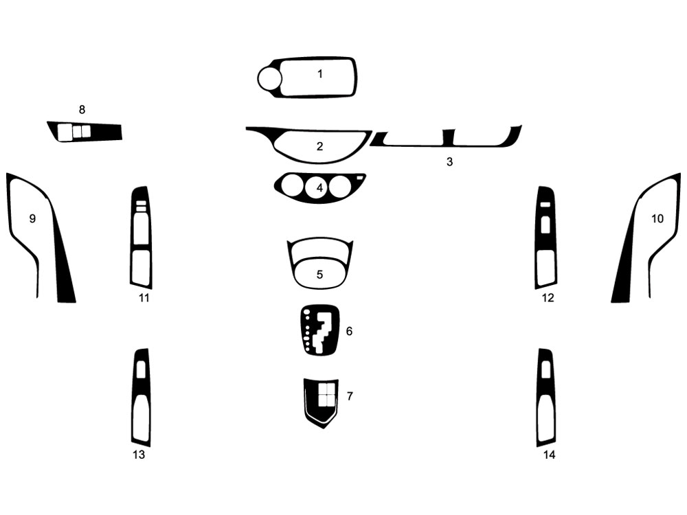 Toyota Yaris 2015-2018 Dash Kit Diagram