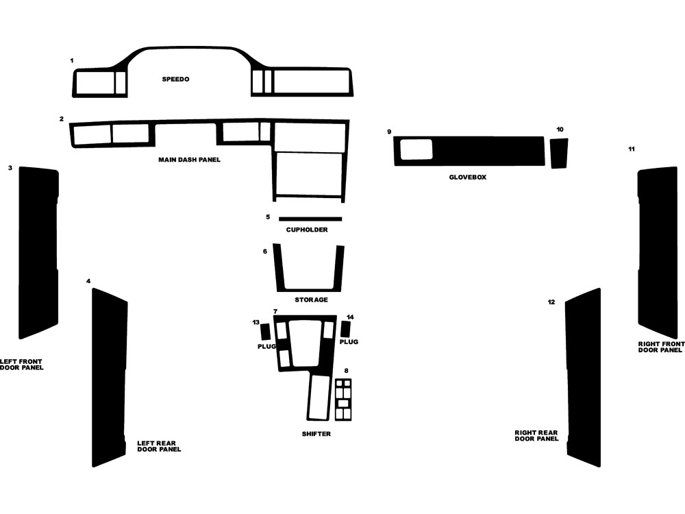 Volvo 850 1993-1997 Dash Kit Diagram