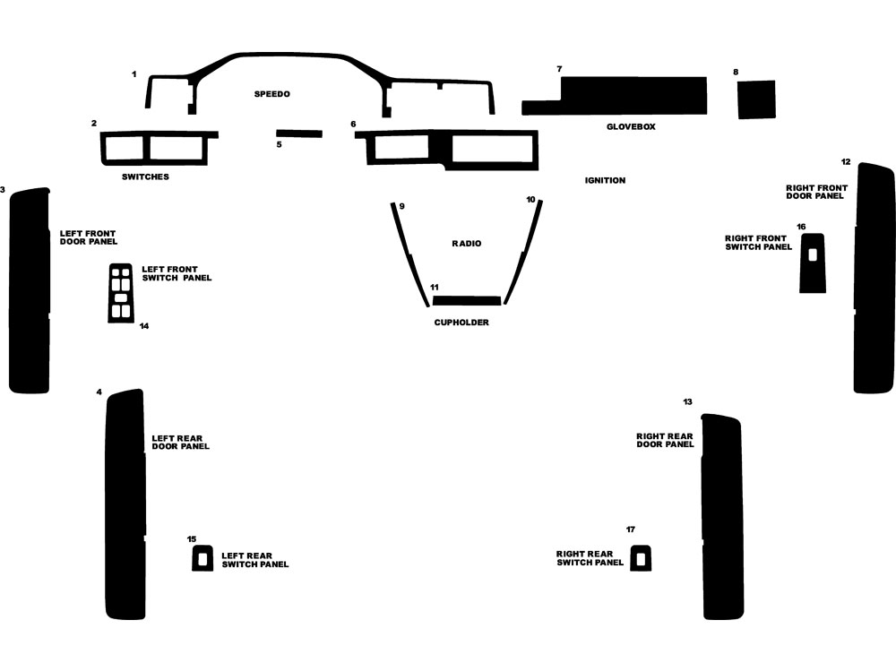 Volvo 960 1992-1994 Dash Kit Diagram