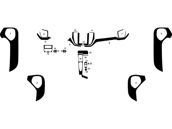 Volvo XC60 2018-2024 Dash Kit Diagram