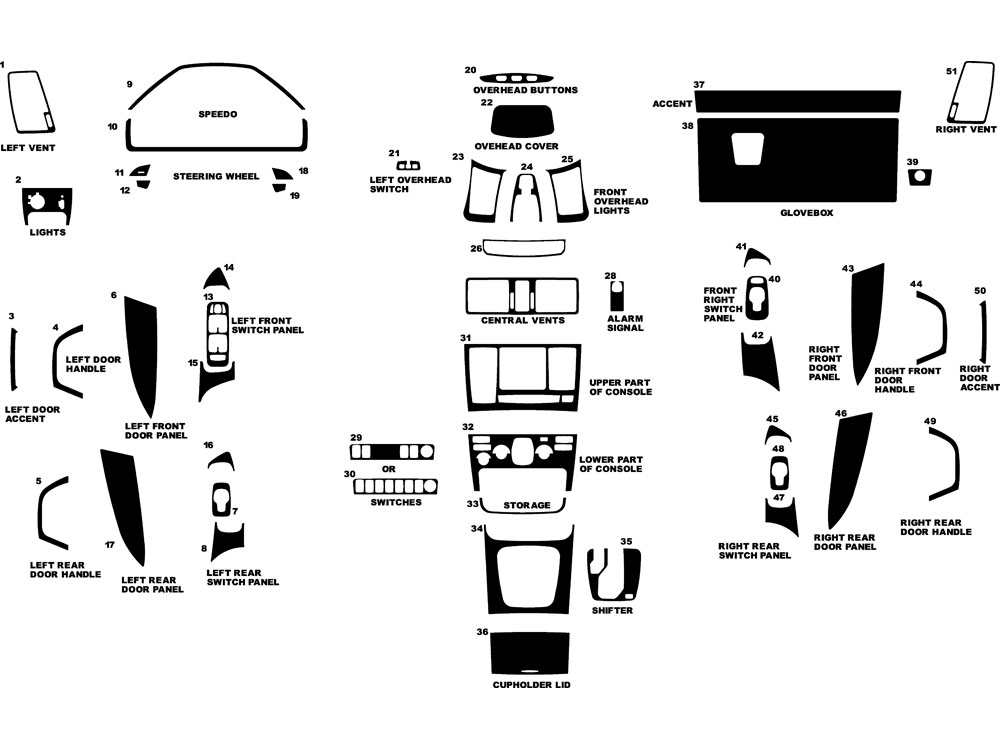 Volvo XC90 2003-2014 Dash Kit Diagram