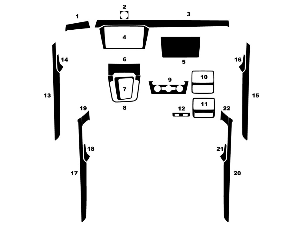 Volkswagen Arteon 2019-2021 Dash Kit Diagram