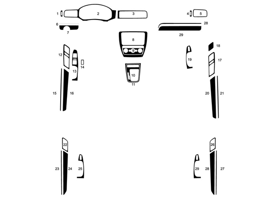 Volkswagen Jetta 2016-2017 Dash Kit Diagram