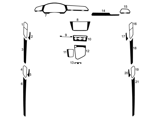 Volkswagen Tiguan 2018-2024 Dash Kit Diagram