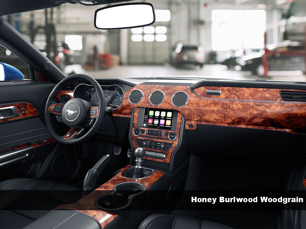 Chevrolet Silverado 1500 2019 2024 Woodgrain Dash Kits DIY Wood Dash   Honey Burlwood Woodgrain Dash Kit 