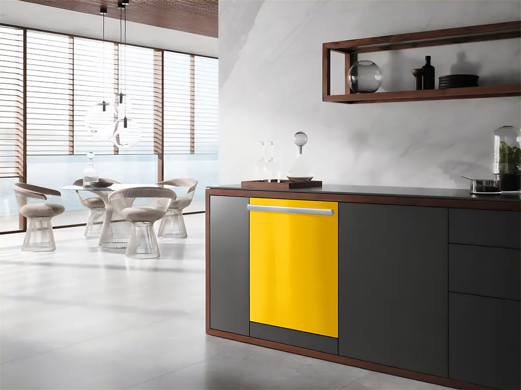 3M™ 2080 Gloss Bright Yellow Wrapped Dishwasher Example