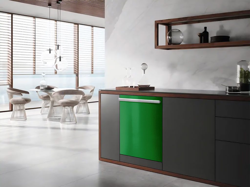 3M™ 2080 Gloss Green Envy Wrapped Dishwasher Example