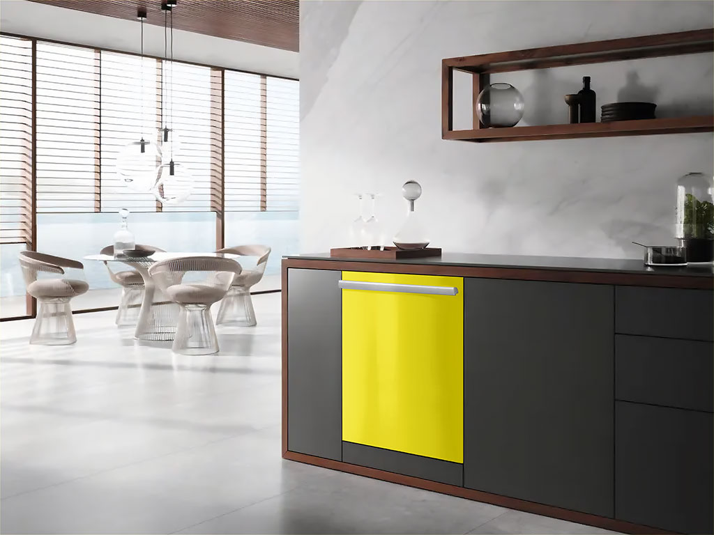 3M™ 2080 Gloss Lucid Yellow Wrapped Dishwasher Example