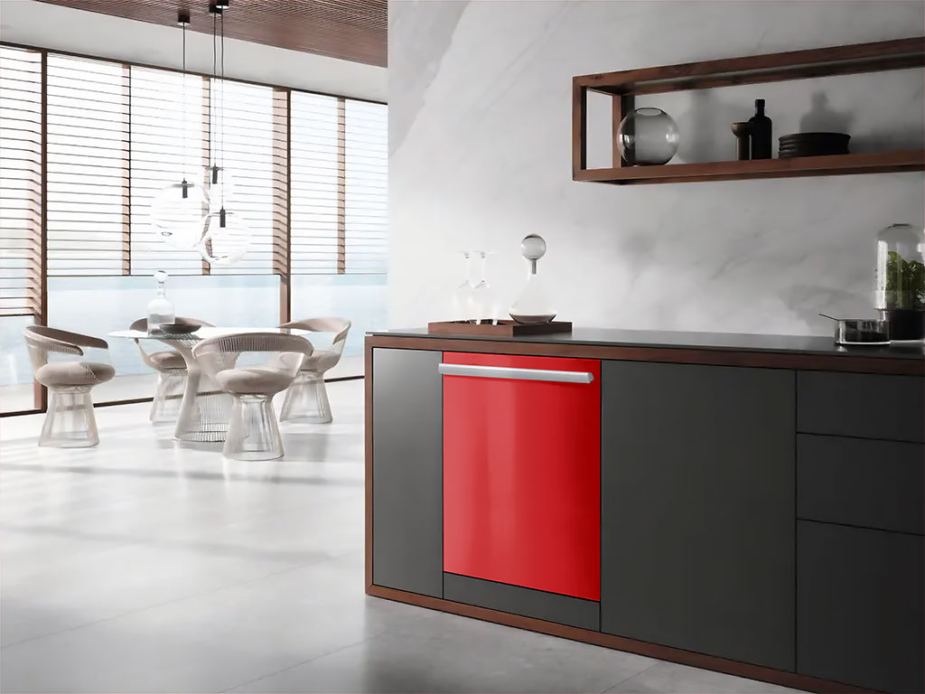 3M™ 2080 Matte Red Wrapped Dishwasher Example