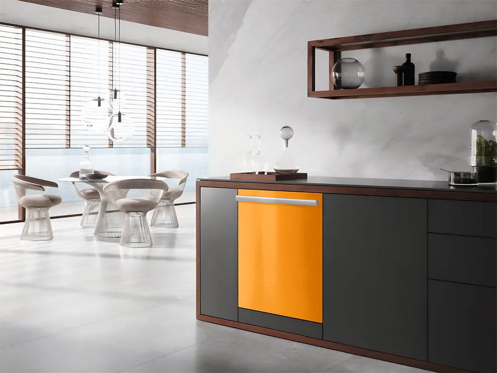 ORACAL® 970RA Matte Saffron Yellow Wrapped Dishwasher Example