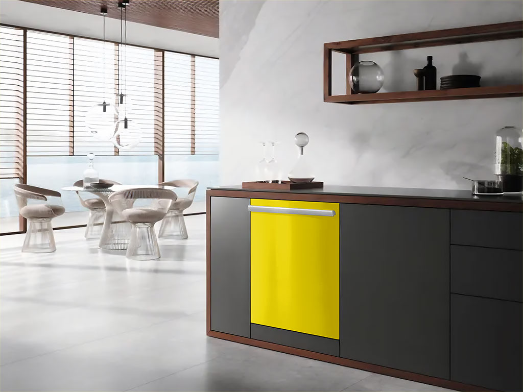 ORACAL® 970RA Gloss Canary Yellow Wrapped Dishwasher Example