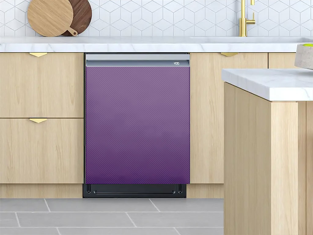 Rwraps™ 3D Carbon Fiber Purple Custom Dishwasher Cover