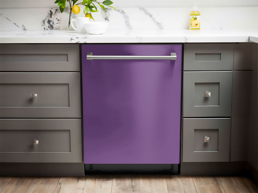 Rwraps™ 3D Carbon Fiber Purple Vinyl Dishwasher Wrap