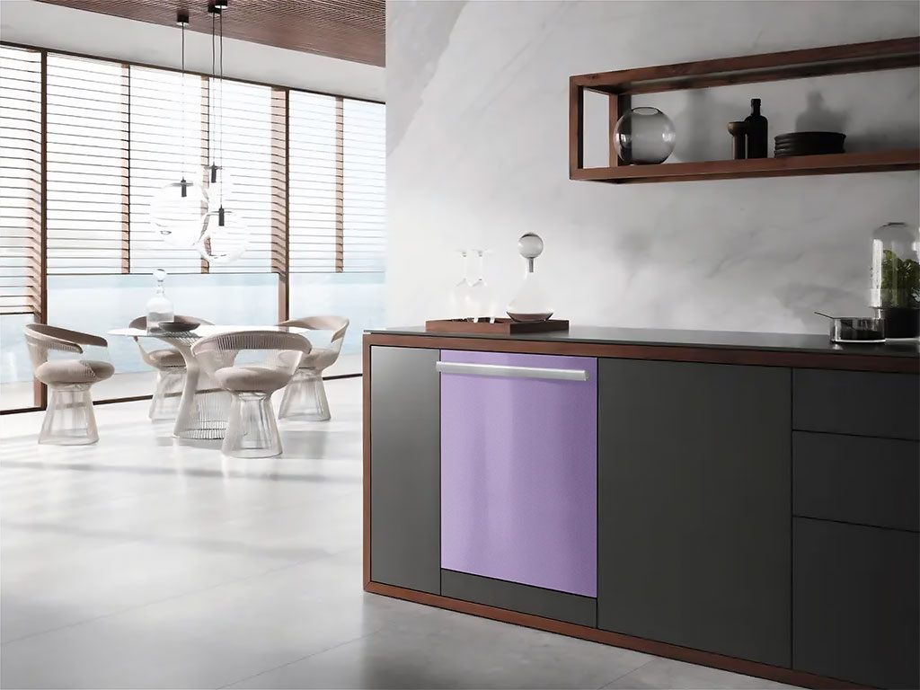 Rwraps™ Gloss Metallic Light Purple Wrapped Dishwasher Example