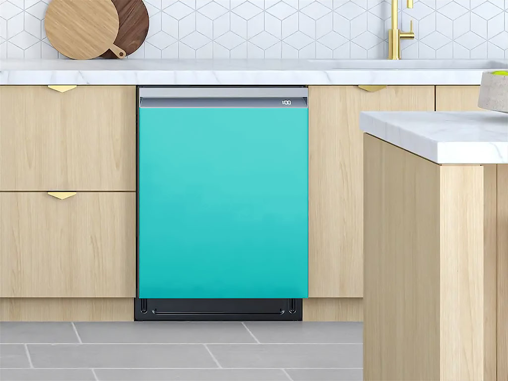 Rwraps™ Hyper Gloss Turquoise Custom Dishwasher Cover