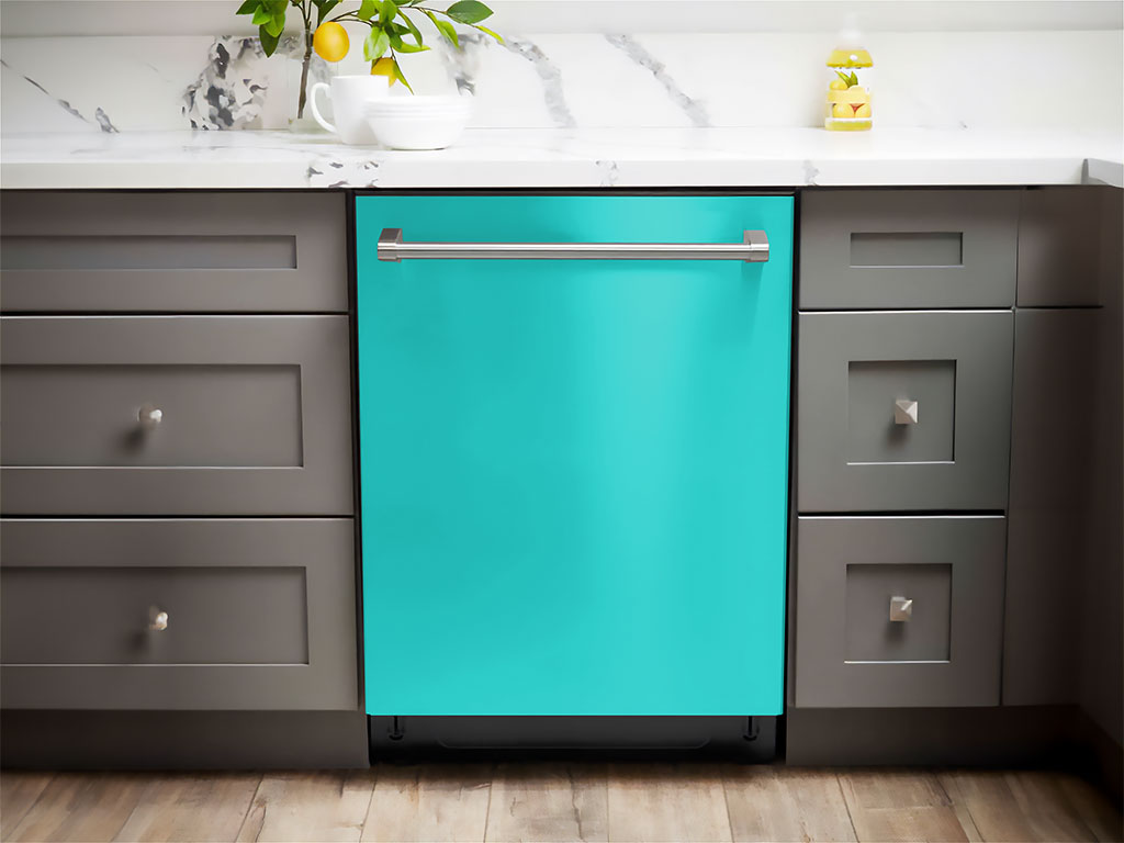 Rwraps™ Hyper Gloss Turquoise Vinyl Dishwasher Wrap