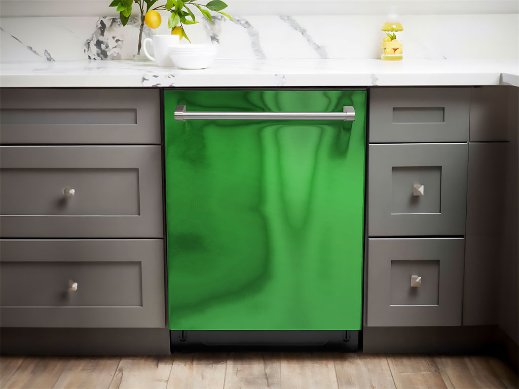 Rwraps™ Matte Chrome Green Vinyl Dishwasher Wrap