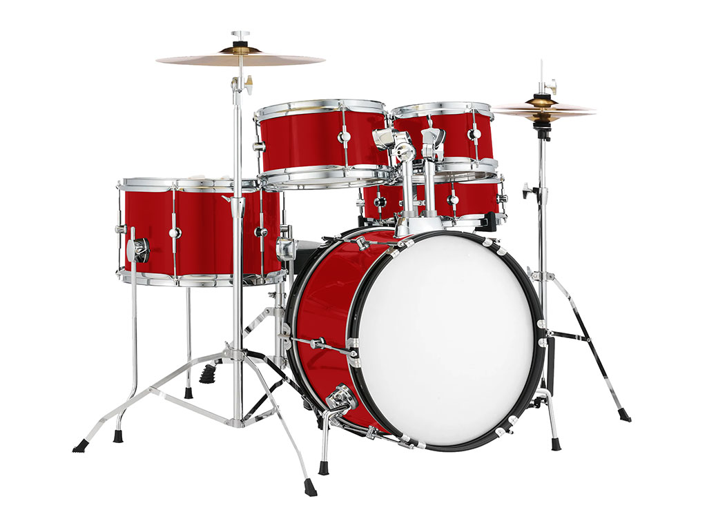 3M 1080 Gloss Dragon Fire Red Drum Kit Wrap