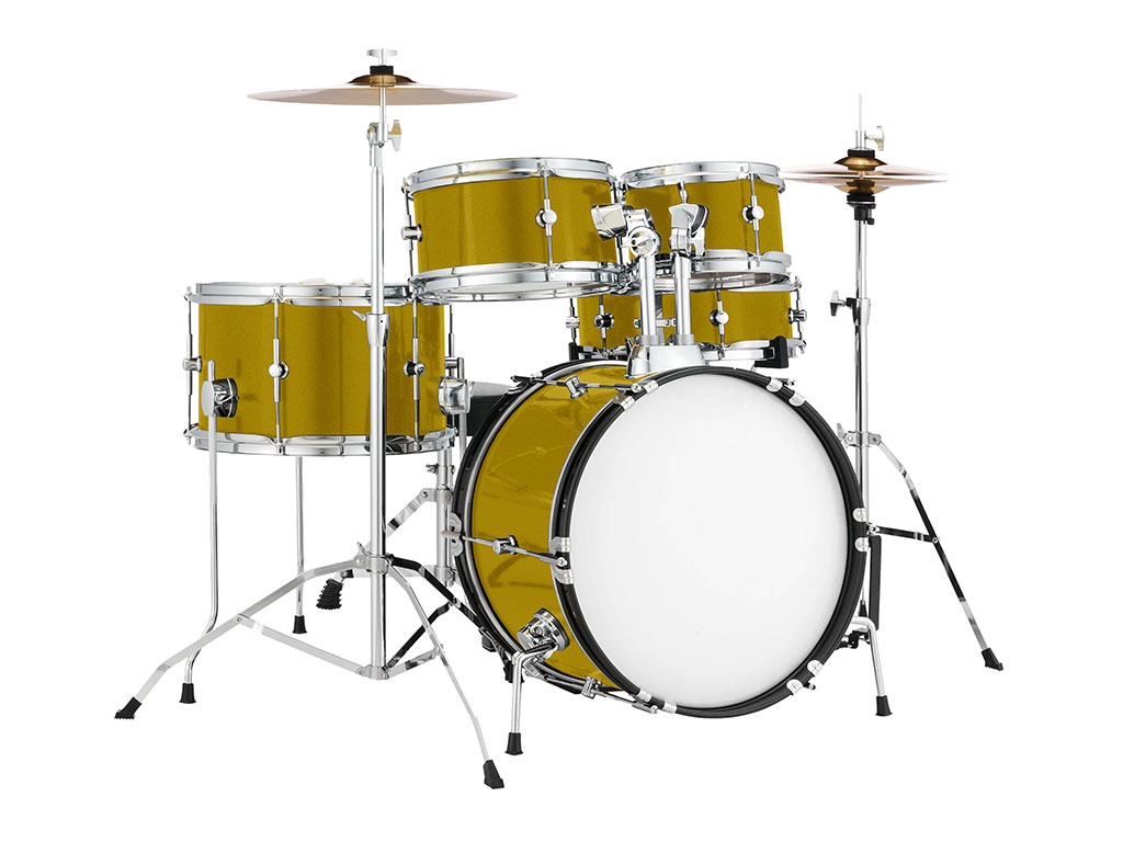 3M 2080 Satin Bitter Yellow Drum Kit Wrap