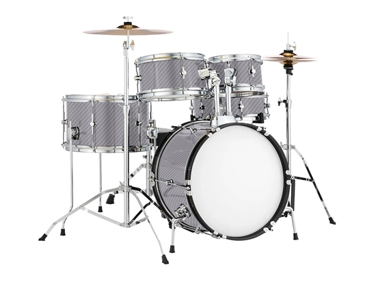 ORACAL 975 Carbon Fiber Silver Gray Drum Kit Wrap