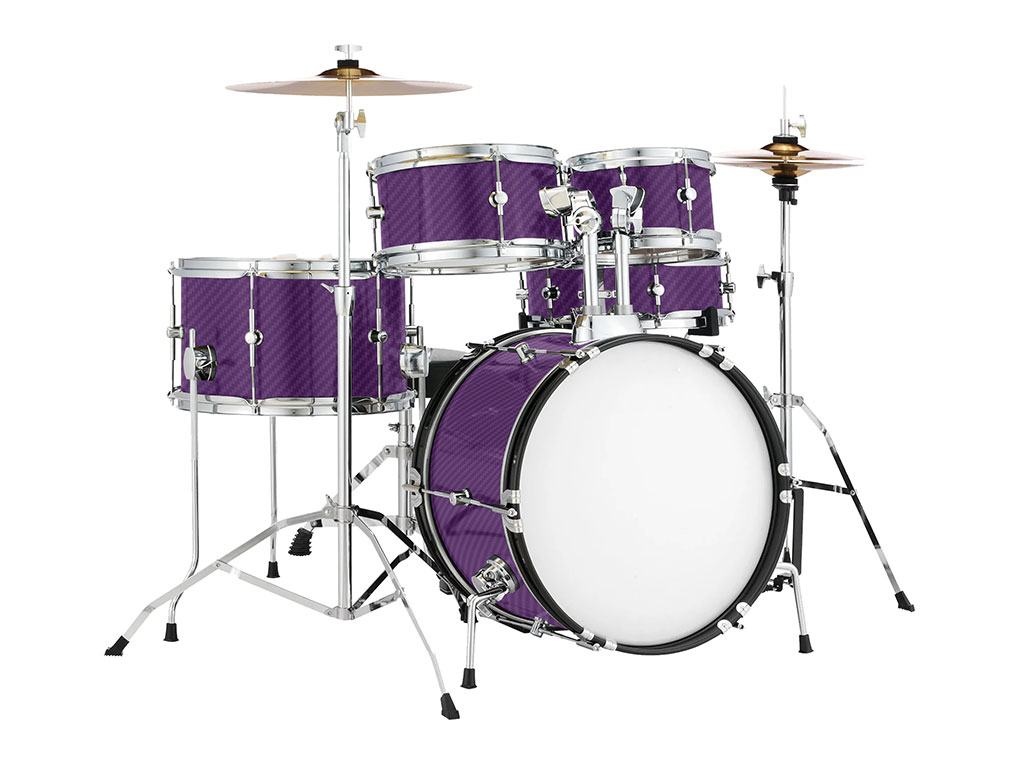 Rwraps 3D Carbon Fiber Purple Drum Kit Wrap