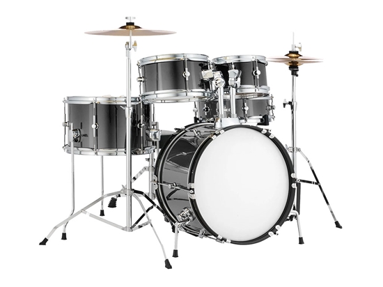 Rwraps Chrome Black Drum Kit Wrap