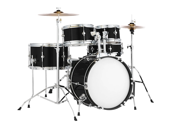 Rwraps Gloss Black Drum Kit Wrap